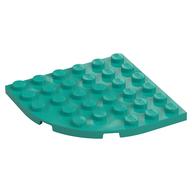 Plate Round Corner 6 × 6 Dark Turquoise