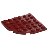 Plate Round Corner 6 × 6 Dark Red