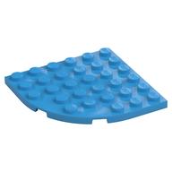 Plate Round Corner 6 × 6 Dark Azure