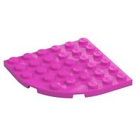 Plate Round Corner 6 × 6 Dark Pink
