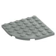 Plate Round Corner 6 × 6 Light Gray