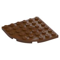 Platte rund Ecke 6 × 6 Rotbraun