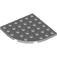 Platte rund Ecke 6 × 6 Hellblaugrau