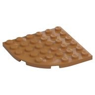 Plate Round Corner 6 × 6 Medium Nougat