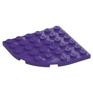 Platte rund Ecke 6 × 6 Dunkellila