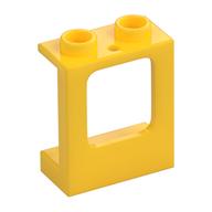 Window 1 × 2 × 2 Plane, Hollow Studs, Single Hole Top and Bottom for Glass Yellow