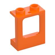 Window 1 × 2 × 2 Plane, Hollow Studs, Single Hole Top and Bottom for Glass Orange