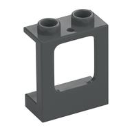 Window 1 × 2 × 2 Plane, Hollow Studs, Single Hole Top and Bottom for Glass Dunkelblaugrau