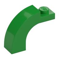 Stein Bogen 1 × 3 × 2 gebogen oben Hellgrün