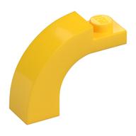 Brick Arch 1 × 3 × 2 Curved Top Yellow