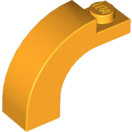 Brick Arch 1 × 3 × 2 Curved Top Bright Light Orange