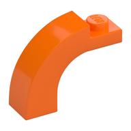 Stein Bogen 1 × 3 × 2 gebogen oben Orange