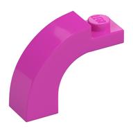 Stein Bogen 1 × 3 × 2 gebogen oben Dunkelrosa