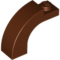 Stein Bogen 1 × 3 × 2 gebogen oben Rotbraun