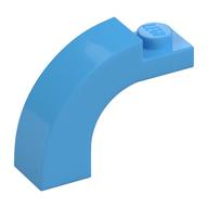 Stein Bogen 1 × 3 × 2 gebogen oben Mittelblau