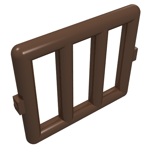 Bar 1 × 4 × 3 Window [Side Tabs] Brown