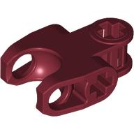 Technic Axle Connector 2 × 3 with Ball Socket, Closed Sides, Squared Ends Dunkelrot