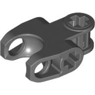 Technic Axle Connector 2 × 3 with Ball Socket, Closed Sides, Squared Ends Dark Bluish Gray
