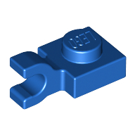 Plate Special 1 × 1 with Clip Horizontal [Thick U Clip] Blau