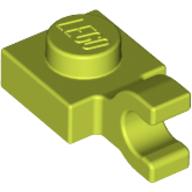Plate Special 1 × 1 with Clip Horizontal [Thick U Clip] Medium Lime