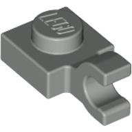 Plate Special 1 × 1 with Clip Horizontal [Thick U Clip] Hellgrau