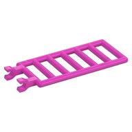 Bar 7 × 3 with Double Clips (Ladder) [Straight Clips] Dark Pink