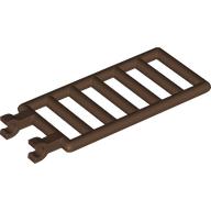 Stange 7 × 3 mit doppelt Clips (Leiter) [gerade Clips] Braun