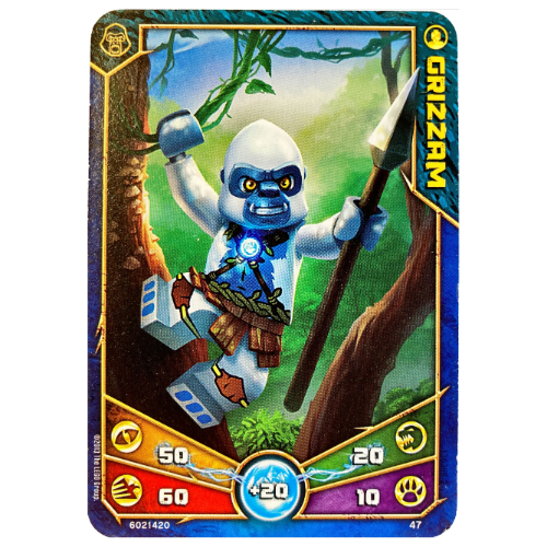 Trading Card, Legends of Chima Deck #1: 47 [Grizzam] [No Color/Any Color]