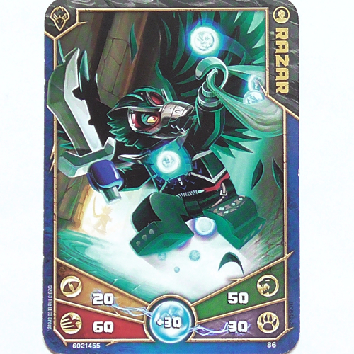 Trading Card, Legends of Chima Deck #1: 86 [Razar] [Keine Farbe/Beliebige Farbe]