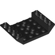 Brick Sloped Inverted 45° 6 × 4 Double with 4 × 4 Recessed and 3 Holes Black