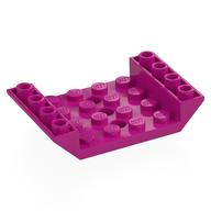 Brick Sloped Inverted 45° 6 × 4 Double with 4 × 4 Recessed and 3 Holes Magenta