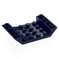 Brick Sloped Inverted 45° 6 × 4 Double with 4 × 4 Recessed and 3 Holes Dark Blue