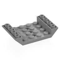 Brick Sloped Inverted 45° 6 × 4 Double with 4 × 4 Recessed and 3 Holes Light Bluish Gray