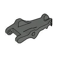 Animal Body Part, Alligator / Crocodile / Dragon Upper Jaw / Dinosaur Tongue Dark Gray