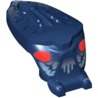Minifig Head Special, Barraki Takadox Dunkelblau