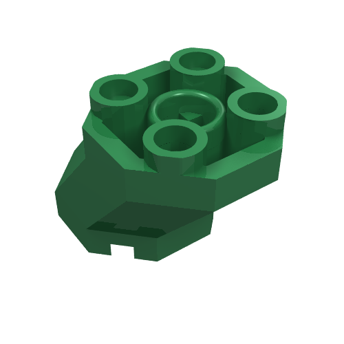 Brick Special Octagonal 2 × 3 × 1 2/3 Sloped Grün