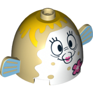 Body Pufferfish with Mrs. Puff with Pink Flower Print (SpongeBob) Tan