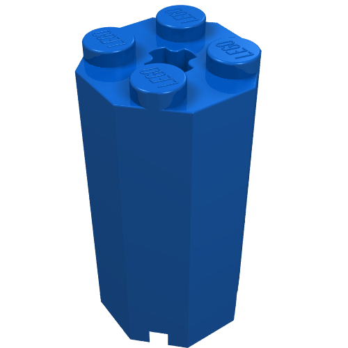 Brick Special Octagonal 2 × 2 × 3 1/3 Blue