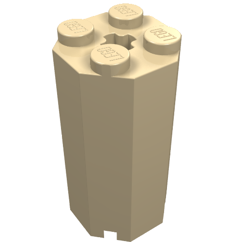 Brick Special Octagonal 2 × 2 × 3 1/3 Tan