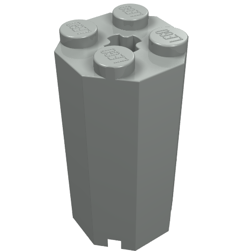 Brick Special Octagonal 2 × 2 × 3 1/3 Hellgrau