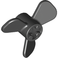 Propeller 3 Blade 3 Diameter with Axle Cross Schwarz