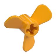 Propeller 3 Blade 3 Diameter with Axle Cross Leuchtendes Hellorange