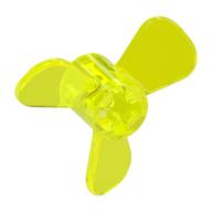 Propeller 3 Blade 3 Diameter with Axle Cross Trans-Neon Green