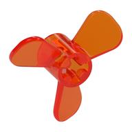 Propeller 3 Blade 3 Diameter with Axle Cross Trans-Neon Orange