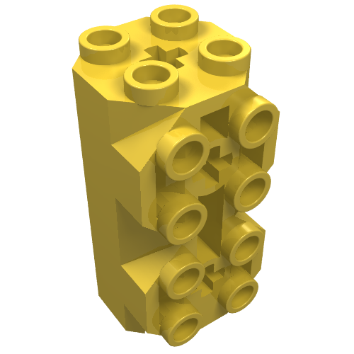 Brick Special Octagonal 2 × 2 × 3 1/3 with Side Studs Gelb