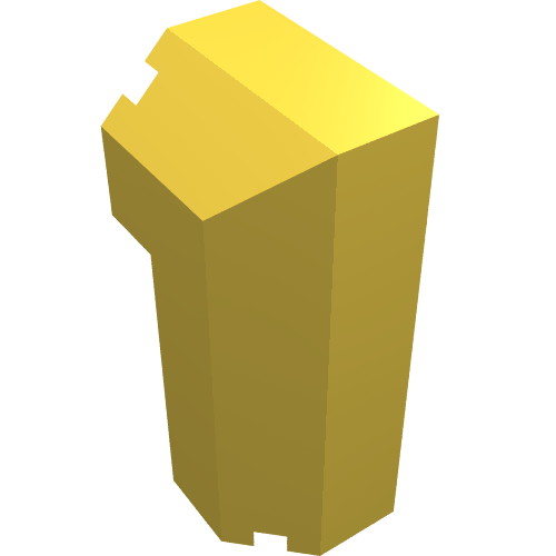 Brick Special Octagonal 2 × 2 × 3 1/3 Corner Gelb