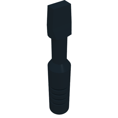 Tool Screwdriver with Wide Head [3-Rib Handle] Black