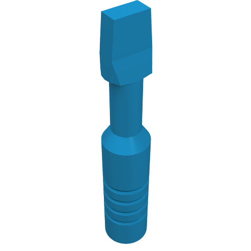 Tool Screwdriver with Wide Head [3-Rib Handle] Dark Azure