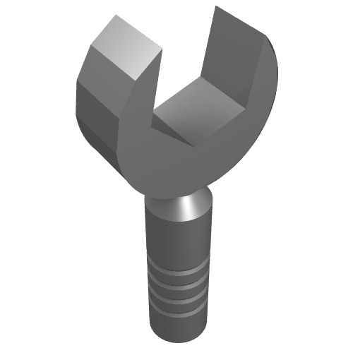 Tool Wrench / Spanner Open End [3-Rib Handle] Flat Silver