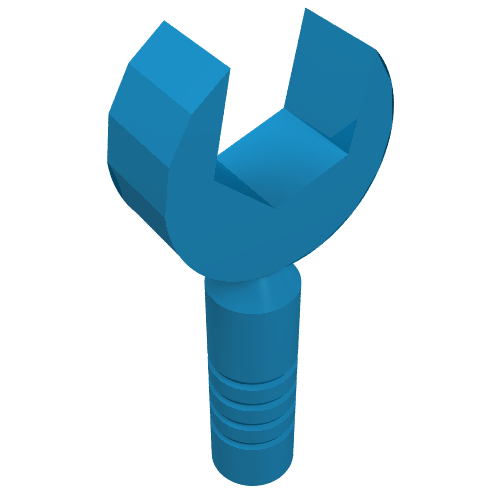 Tool Wrench / Spanner Open End [3-Rib Handle] Dark Azure